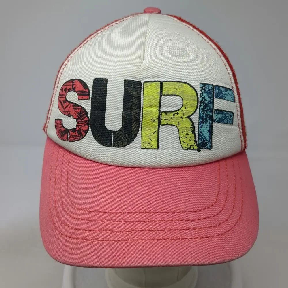Billabong Trucker Hat Red One Size Surf Graphic Mesh Back Snapback Adjustable